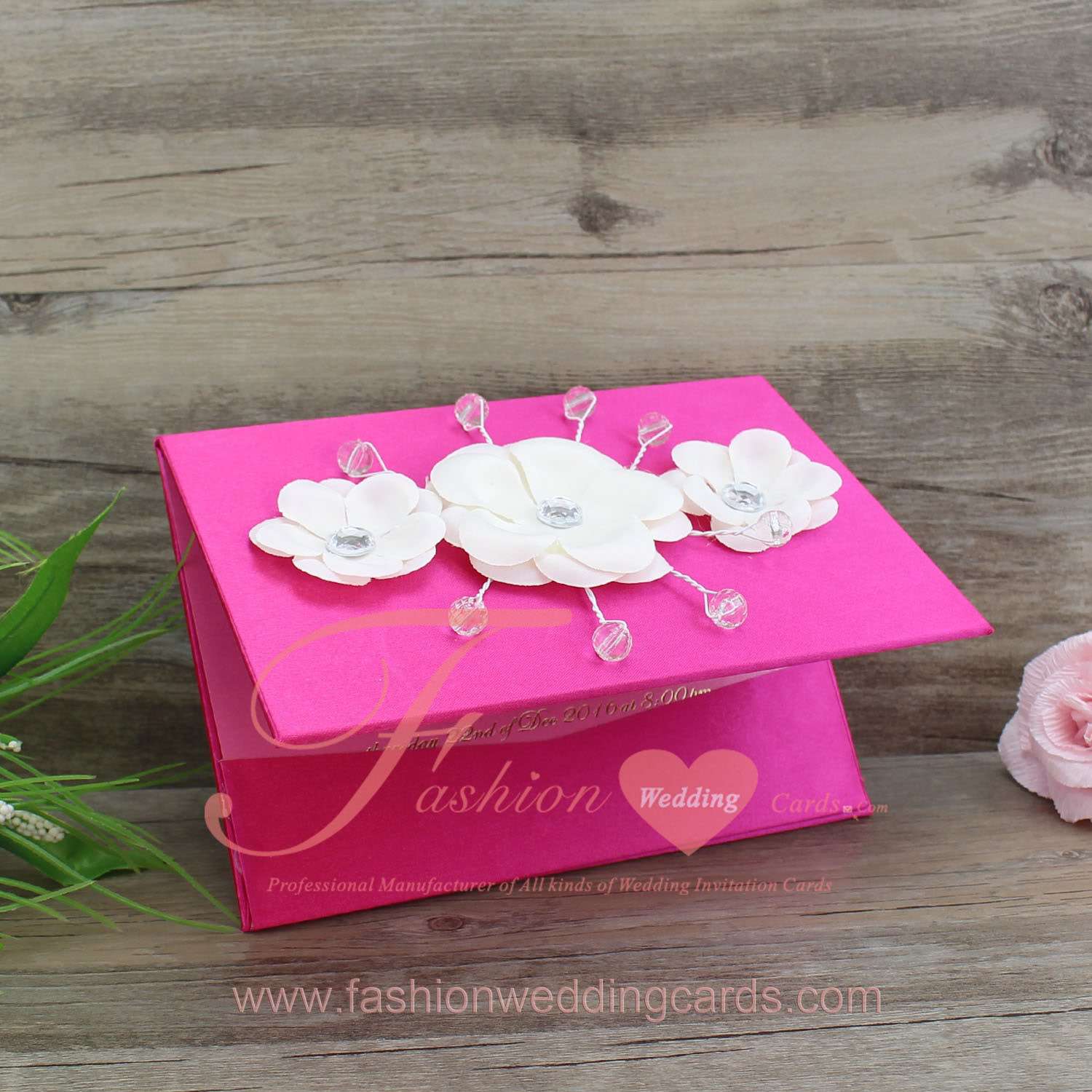 Customized Silk Folio Boxed Wedding Invitations